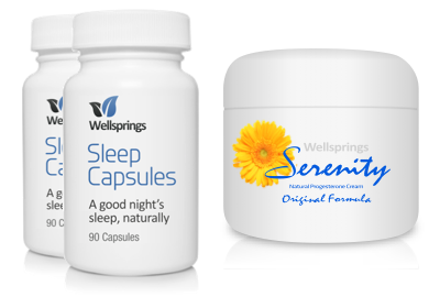 Wellsprings Sleep Capsules and Serenity Cream Pack